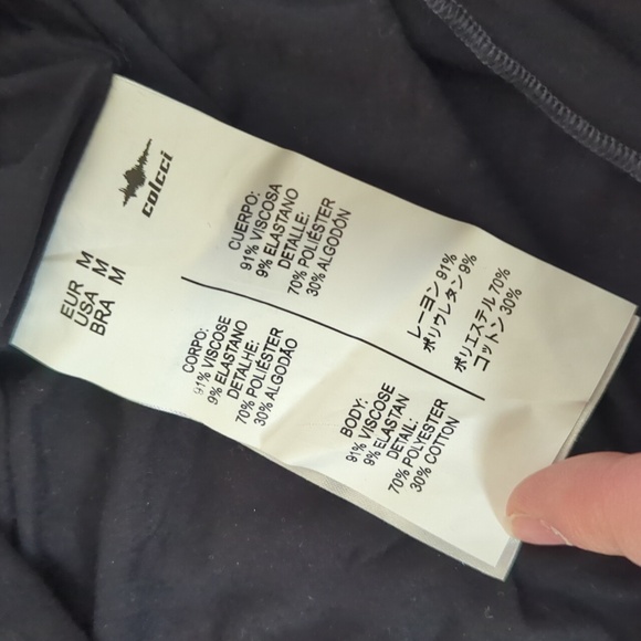 COLCCI | Black and gray, damask print dress, lined skirt, Very stretchy, medium - Picture 11 of 11